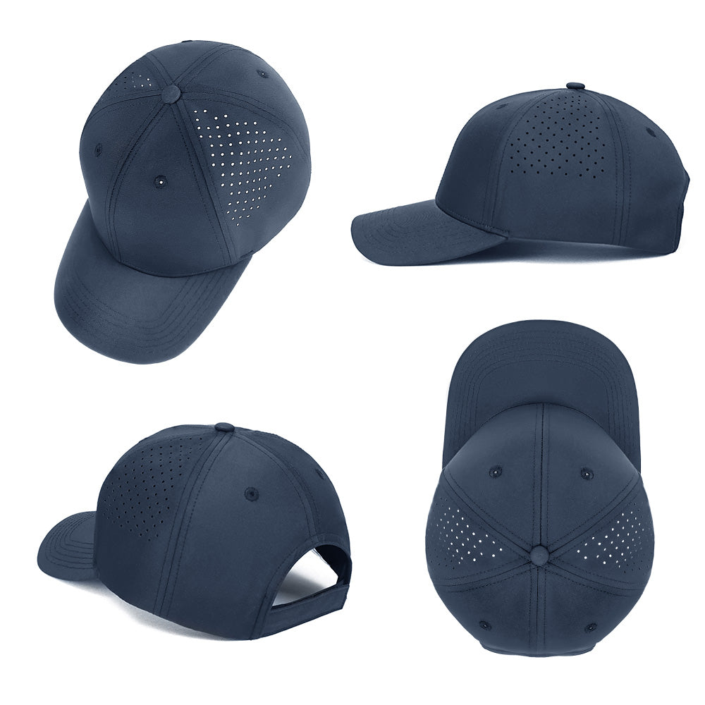 STRUCTURED 6 Panel Mesh Cap - 5 Caps + FREE LOGO Included.