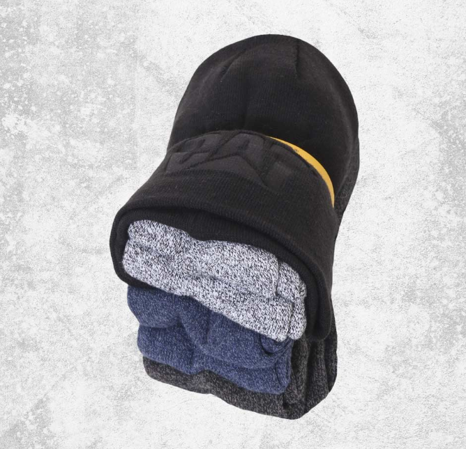 CATERPILLAR Beanie/Sock Bundle 5Pk - GREAT VALUE PACK