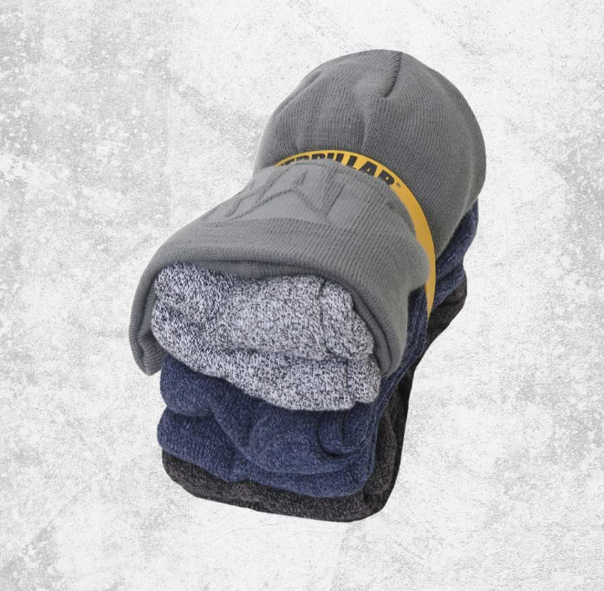 CATERPILLAR Beanie/Sock Bundle 5Pk - GREAT VALUE PACK