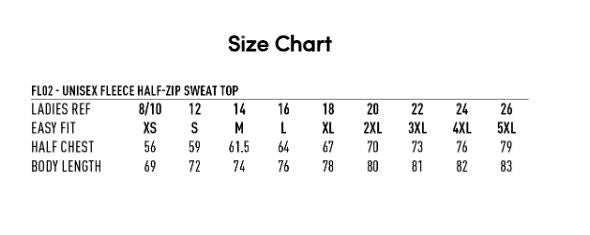 1/2 Zip Fleece Top UNISEX