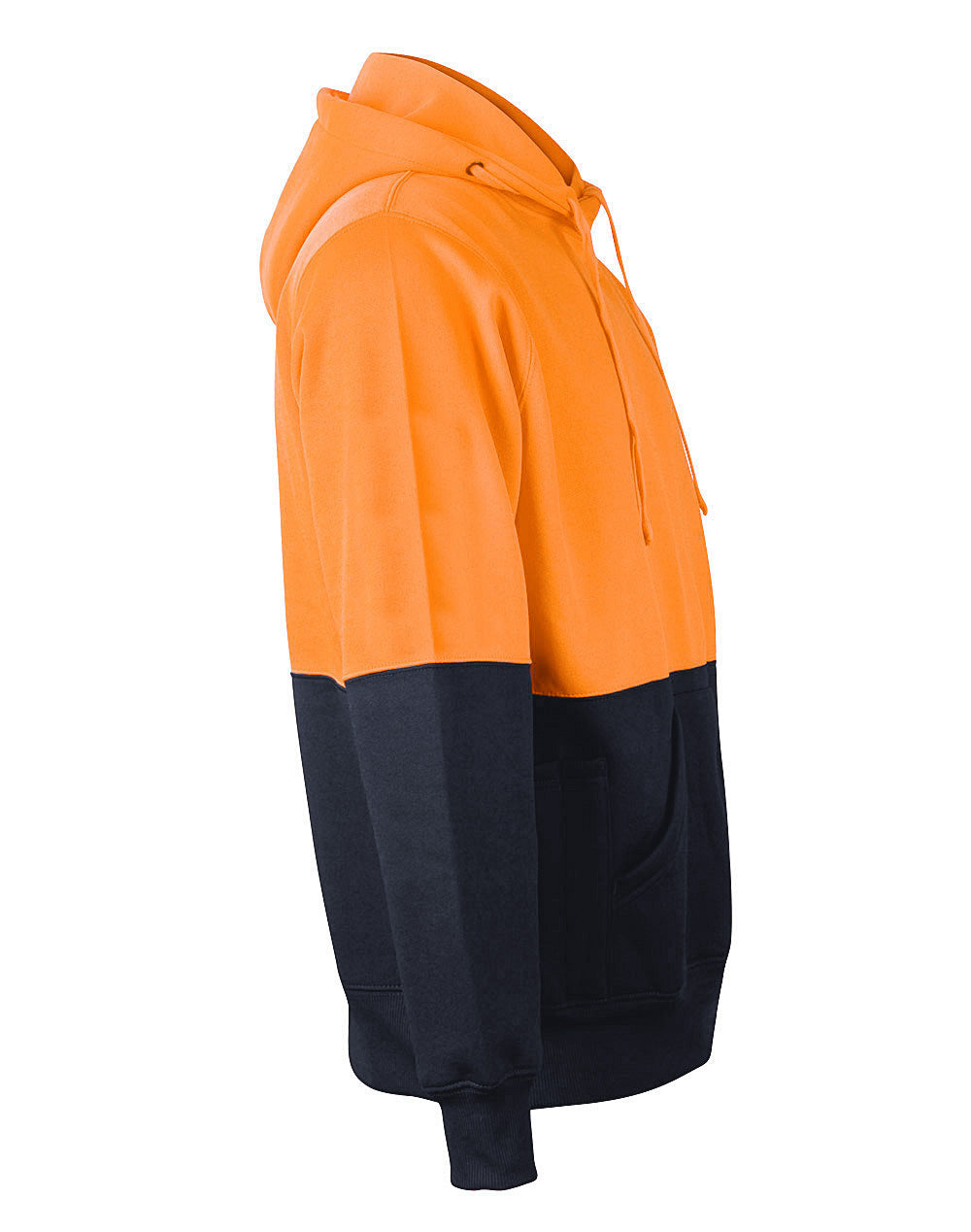 SSW38 HI-VIS TWO TONE FLEECY HOODIE UNISEX - ORANGE