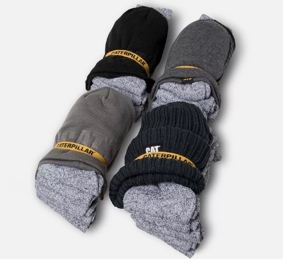 CATERPILLAR Beanie/Sock Bundle 5Pk - GREAT VALUE PACK