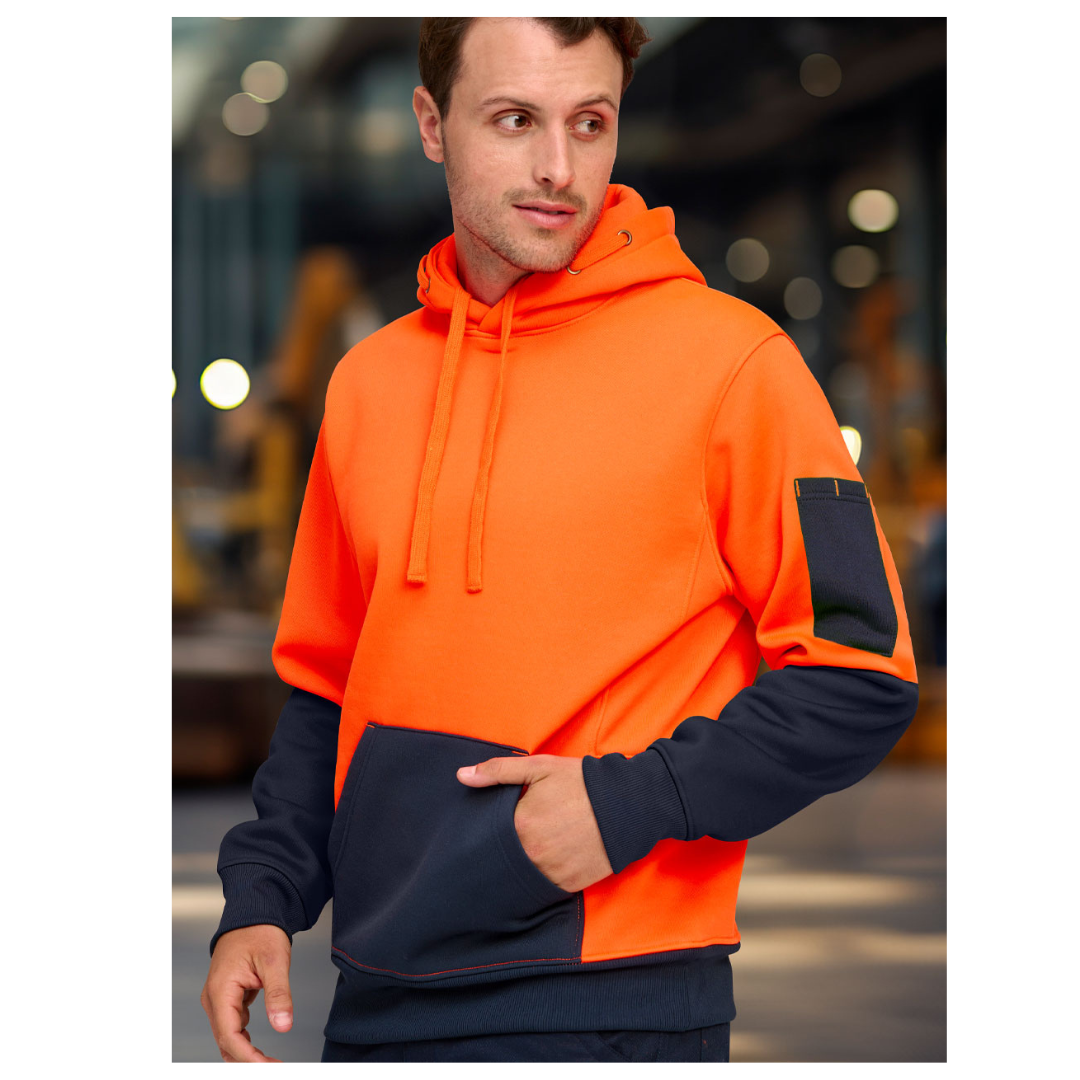 PREMIUM HI-VIS WATER & WIND RESISTANT HOODIE - ORANGE