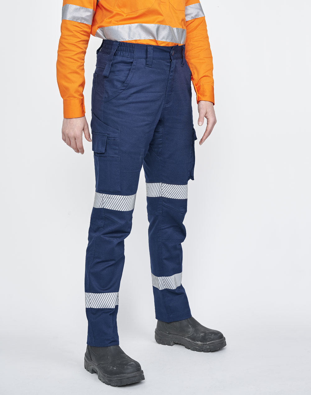SUBURB WP26HV UNISEX COTTON STRETCH RIP-STOP WORK PANTS WITH SEGMENTED TAPE