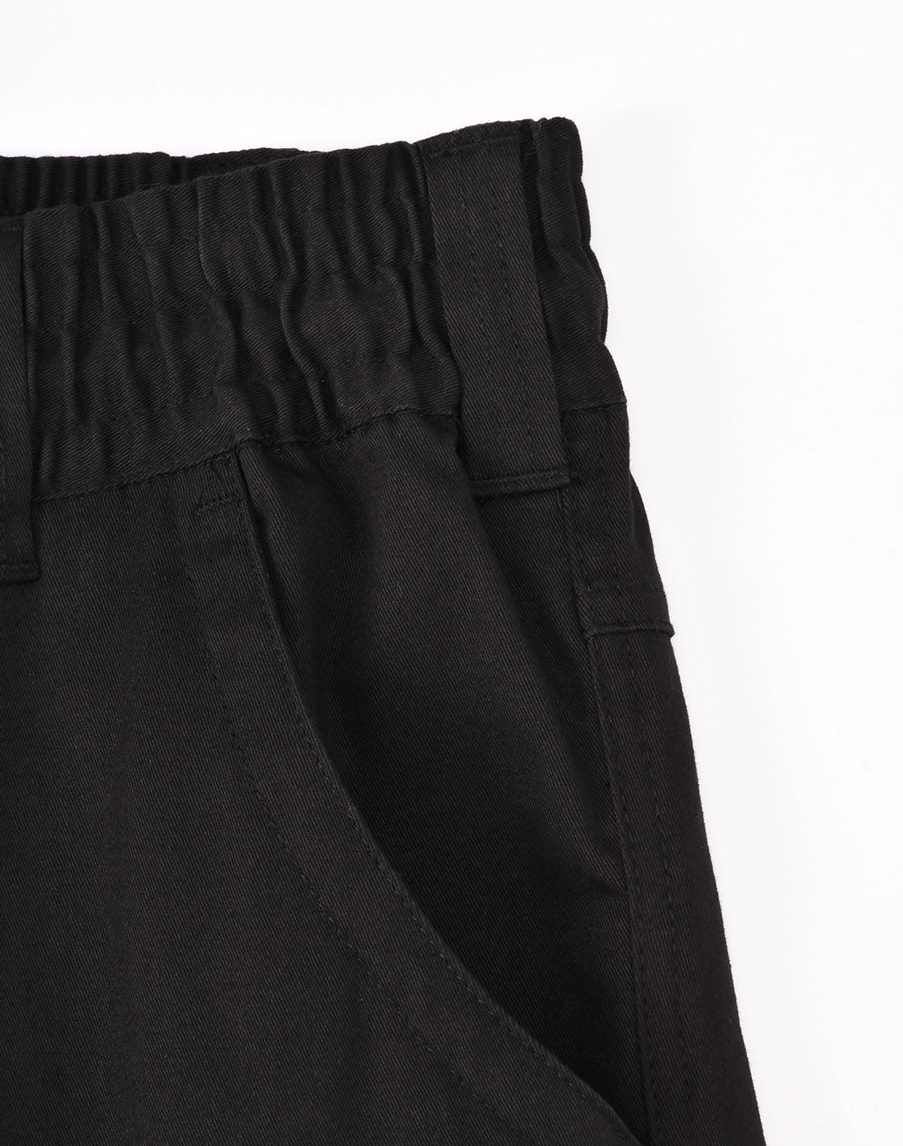 SWP28 UNISEX COTTON STRETCH DRILL CUFFED WORK PANTS - BLACK