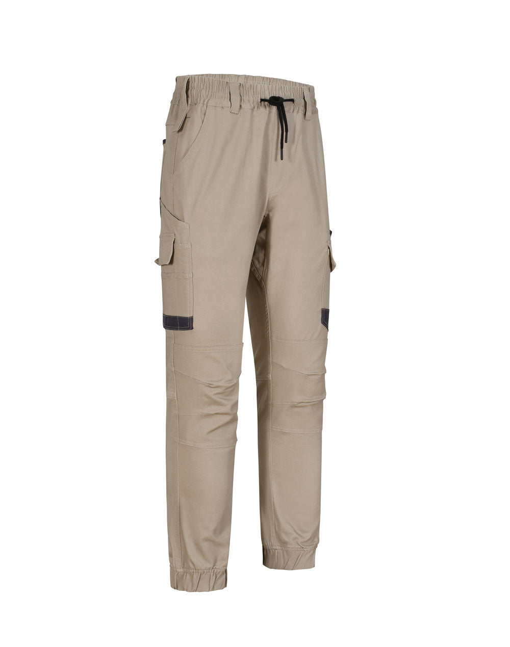 SWP28 UNISEX COTTON STRETCH DRILL CUFFED WORK PANTS -SAND