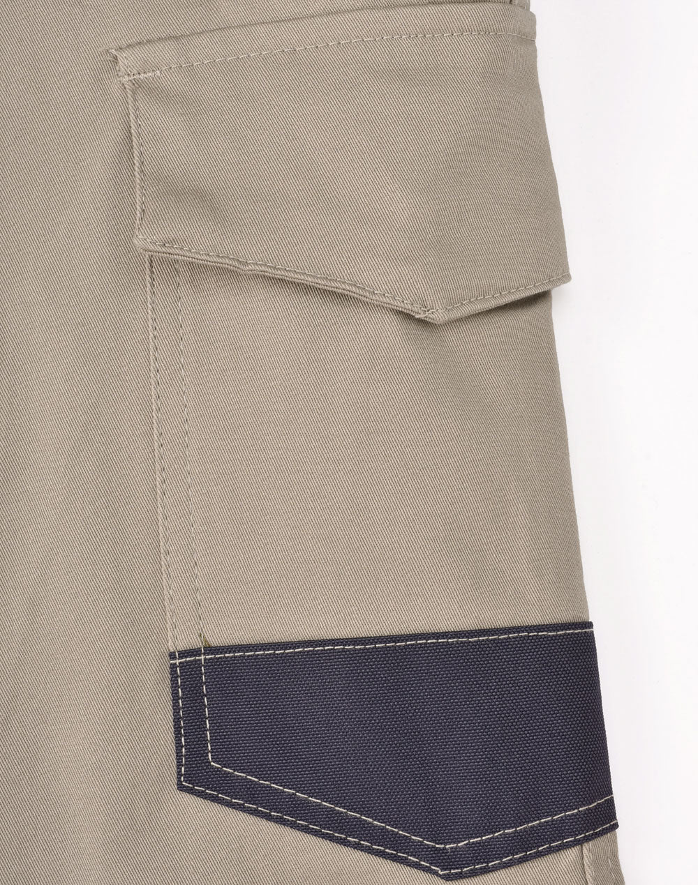 SWP28 UNISEX COTTON STRETCH DRILL CUFFED WORK PANTS -SAND