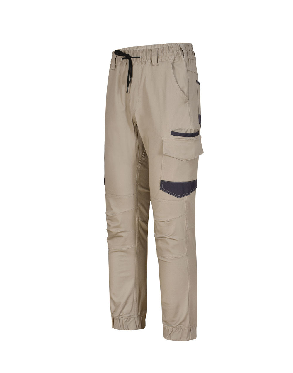 SWP28 UNISEX COTTON STRETCH DRILL CUFFED WORK PANTS -SAND