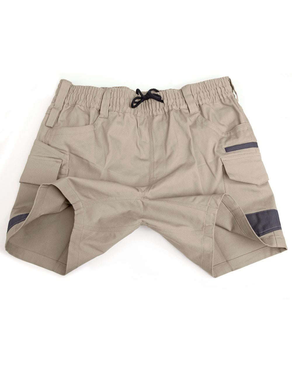 WP29 UNISEX COTTON STRETCH DRILL CUFFED WORK SHORTS - SAND