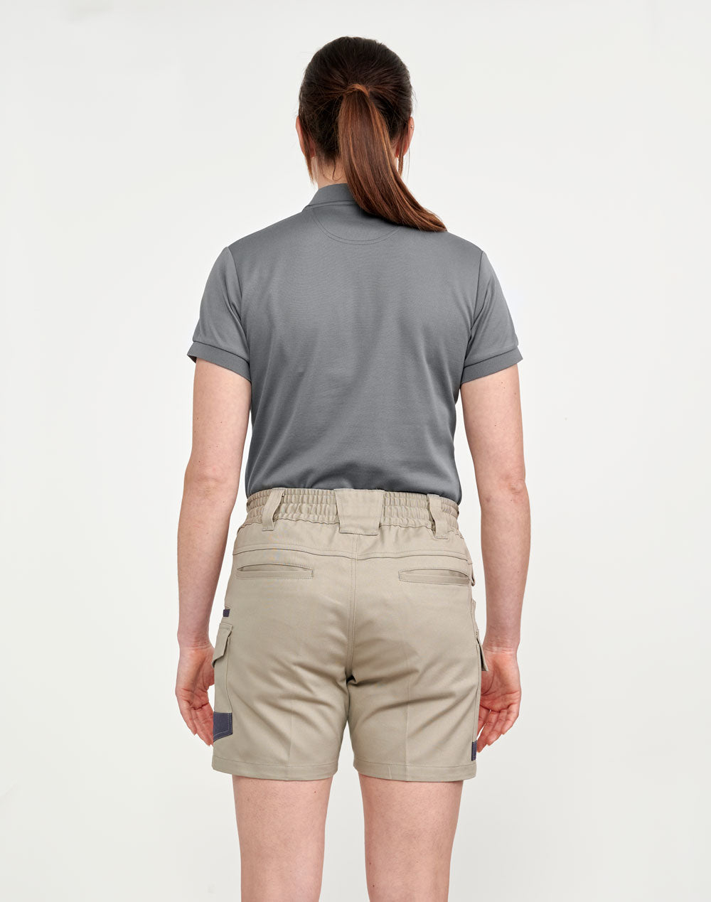 WP29 UNISEX COTTON STRETCH DRILL CUFFED WORK SHORTS - SAND