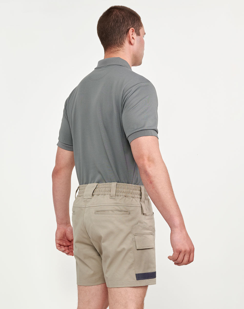 WP29 UNISEX COTTON STRETCH DRILL CUFFED WORK SHORTS - SAND