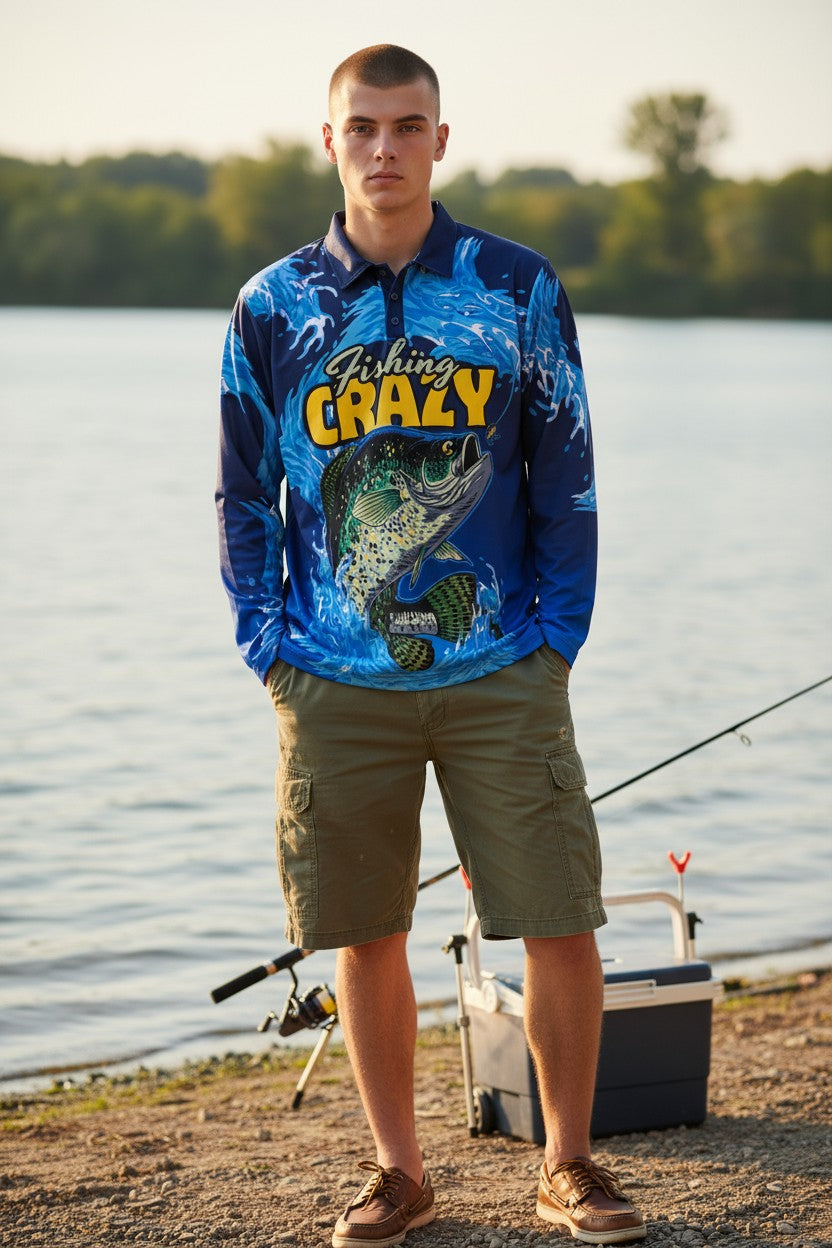 FISHING SHIRT - FISHING CRAZY LS POLO