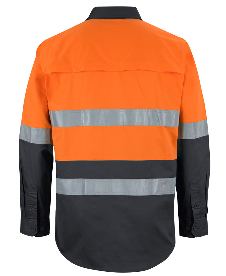 JB's Hi Vis L/S (D+N) 150G Work Shirt - 6DNWL - FREE PRINTING