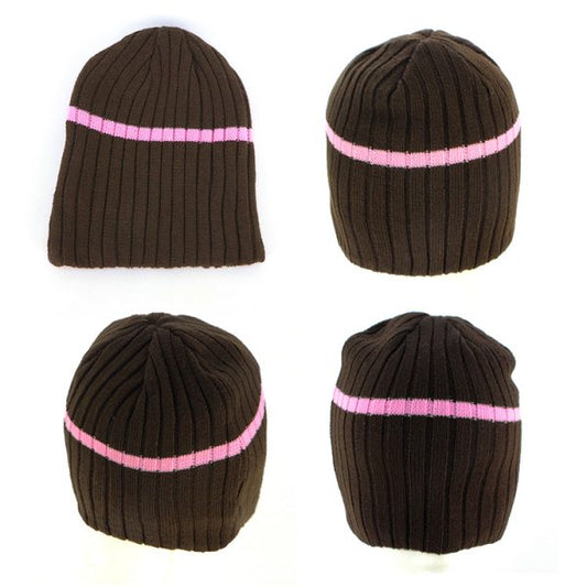 AH755 Acrylic Cable Knit Beanie  - CLEARANCE +FREE LOGO