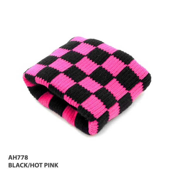 AH778 CHECKERD WRIST BAND - CLEARANCE