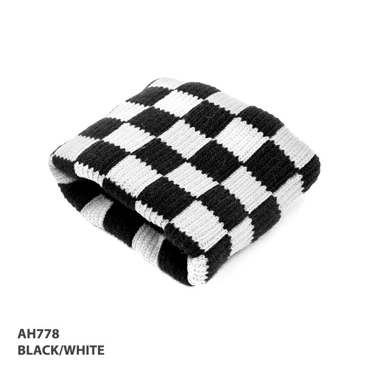 AH778 CHECKERD WRIST BAND - CLEARANCE