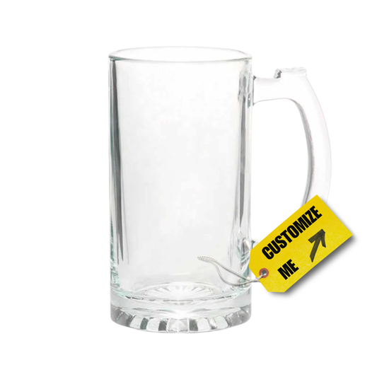 BEER MUG - ADD YOUR LOGO FREE - 2 PACK
