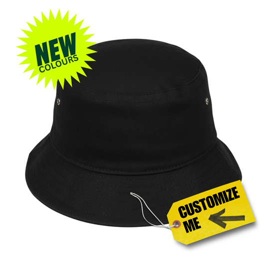 BUCKET HAT - 5 HATS + FREE LOGO Included
