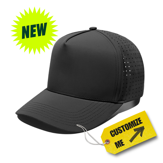 A Frame 5 Panel Mesh Cap - 5 Caps + FREE LOGO Included.