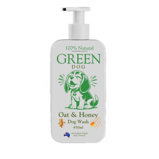 Dog Wash by Green Dog - Oat & Honey Dog Shampoo - 100% Natural Ingredients - 450ml