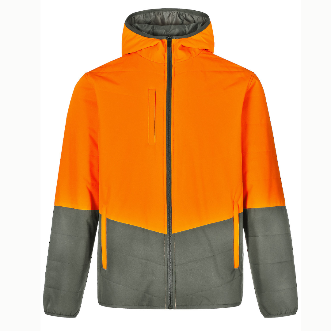 SSW80 HI VIS HOODED PUFFER JACKET - UNISEX