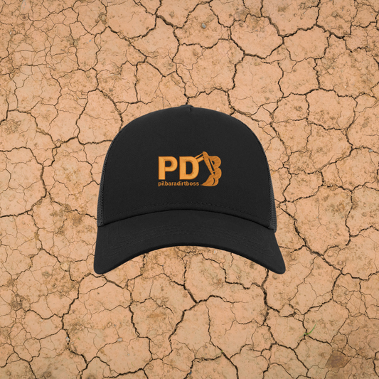 PILBARA DIRT BOSS - MINING TRUCKER CAP - BLACK