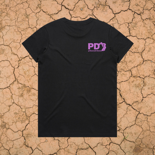 PILBARA DIRT BOSS - LADIES PREMIUM COTTON TEE - 7 COLOURS