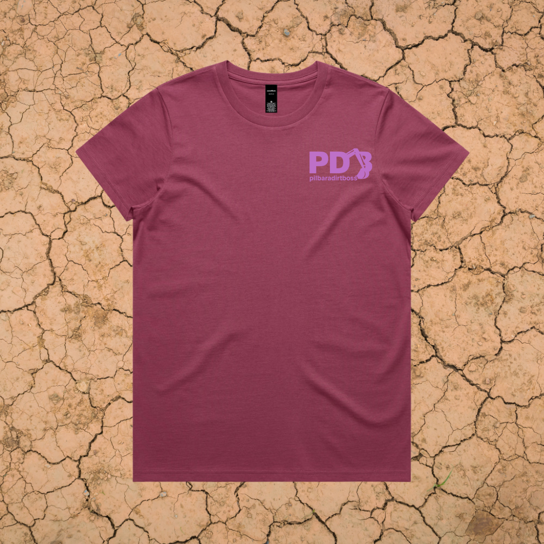 PILBARA DIRT BOSS - LADIES PREMIUM COTTON TEE - 7 COLOURS