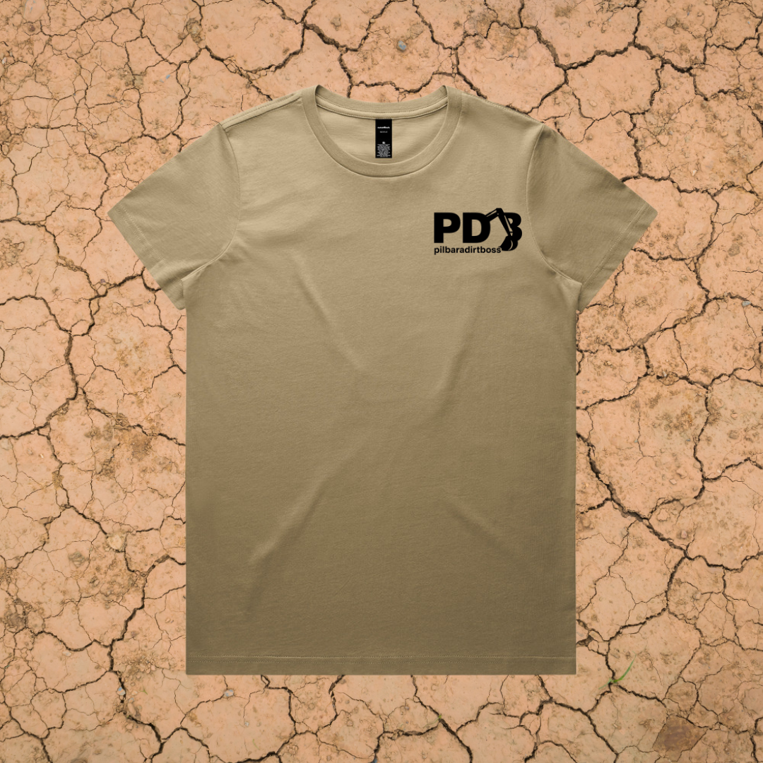 PILBARA DIRT BOSS - LADIES PREMIUM COTTON TEE - 7 COLOURS