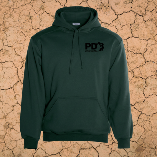 PILBARA DIRT BOSS UNISEX HOODIE - BOTTLE/BLACK