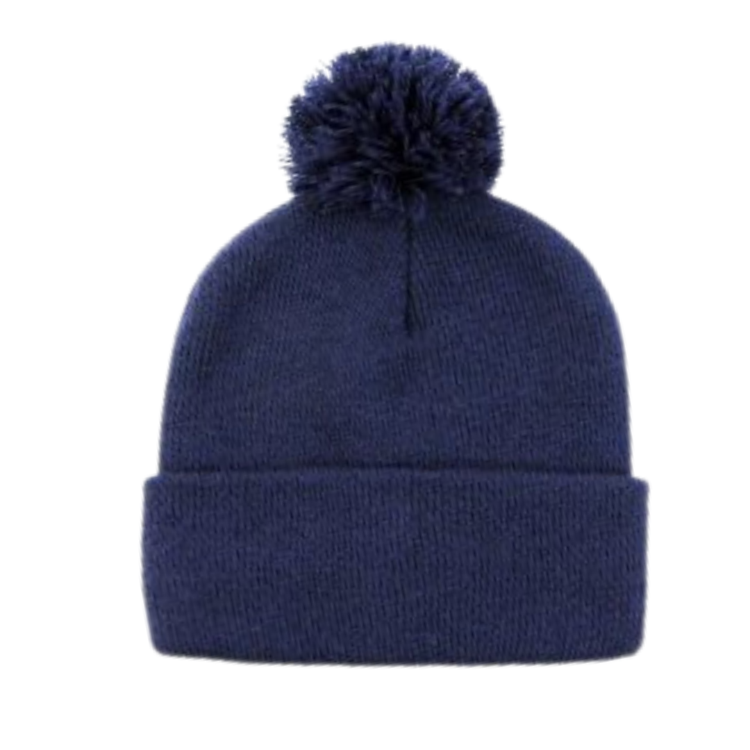 100% Acrylic POM POM BEANIE + FREE EMBROIDERY