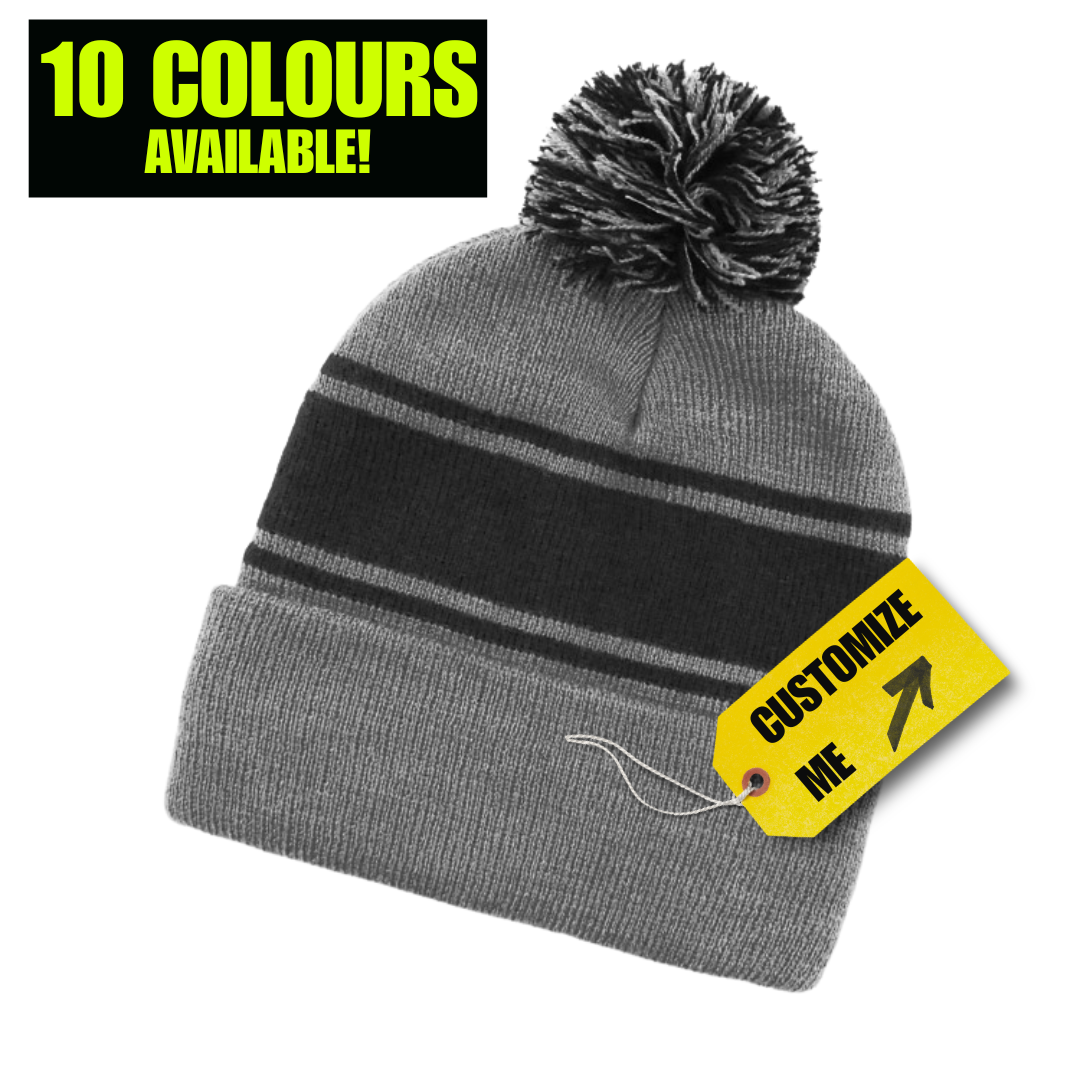 100% Acrylic POM POM BEANIE + FREE EMBROIDERY