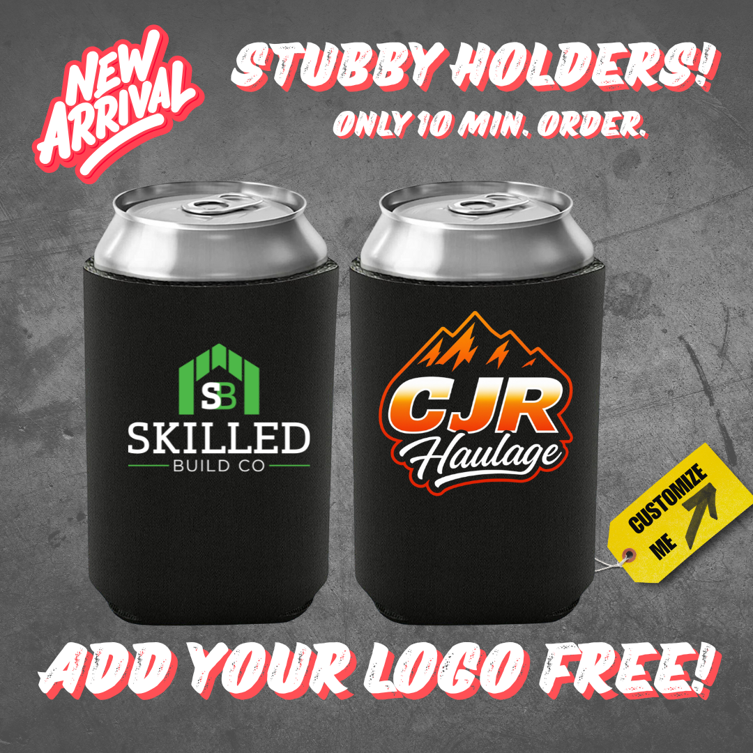 STUBBY HOLDERS -  ADD YOUR LOGO FREE!
