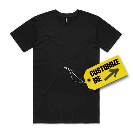 SUBURB BLACK - CUSTOM TEE - BUY 4 FOR $100+GST