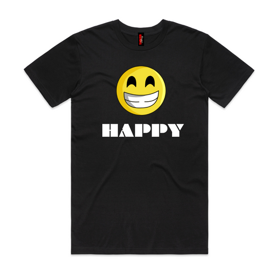 SUBURB HAPPY TEE - BLACK