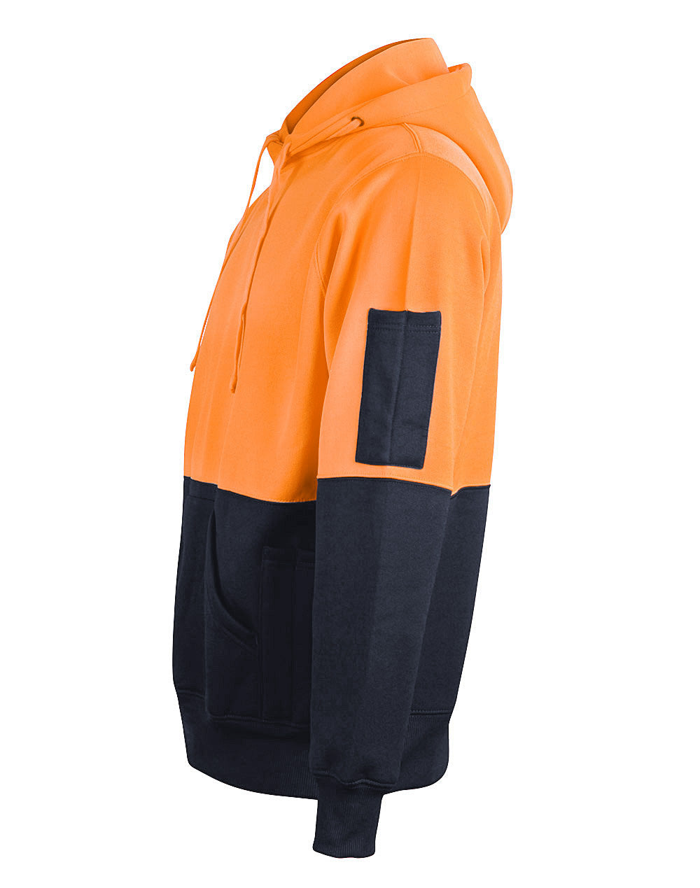 SSW38 HI-VIS TWO TONE FLEECY HOODIE UNISEX - ORANGE