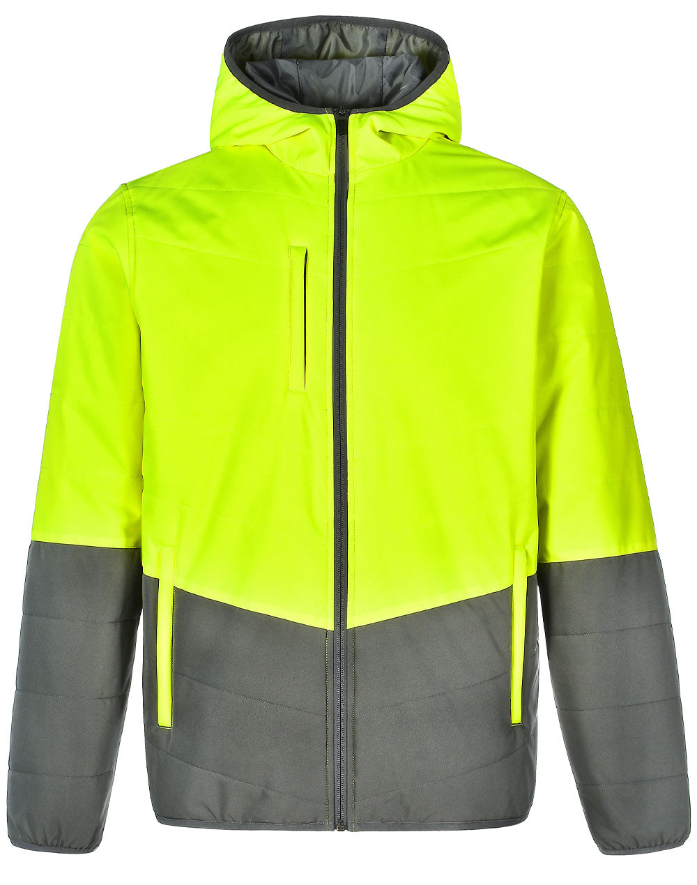 SSW80 HI VIS HOODED PUFFER JACKET - UNISEX