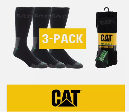 CATERPILLAR BAMBOO SOCKS - 3 PACK (PREMIUM QUALITY)