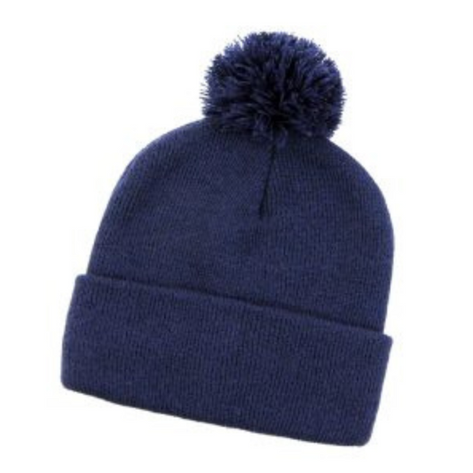 Beanie Guys Cuff Pom Pom Beanie - Black or Navy