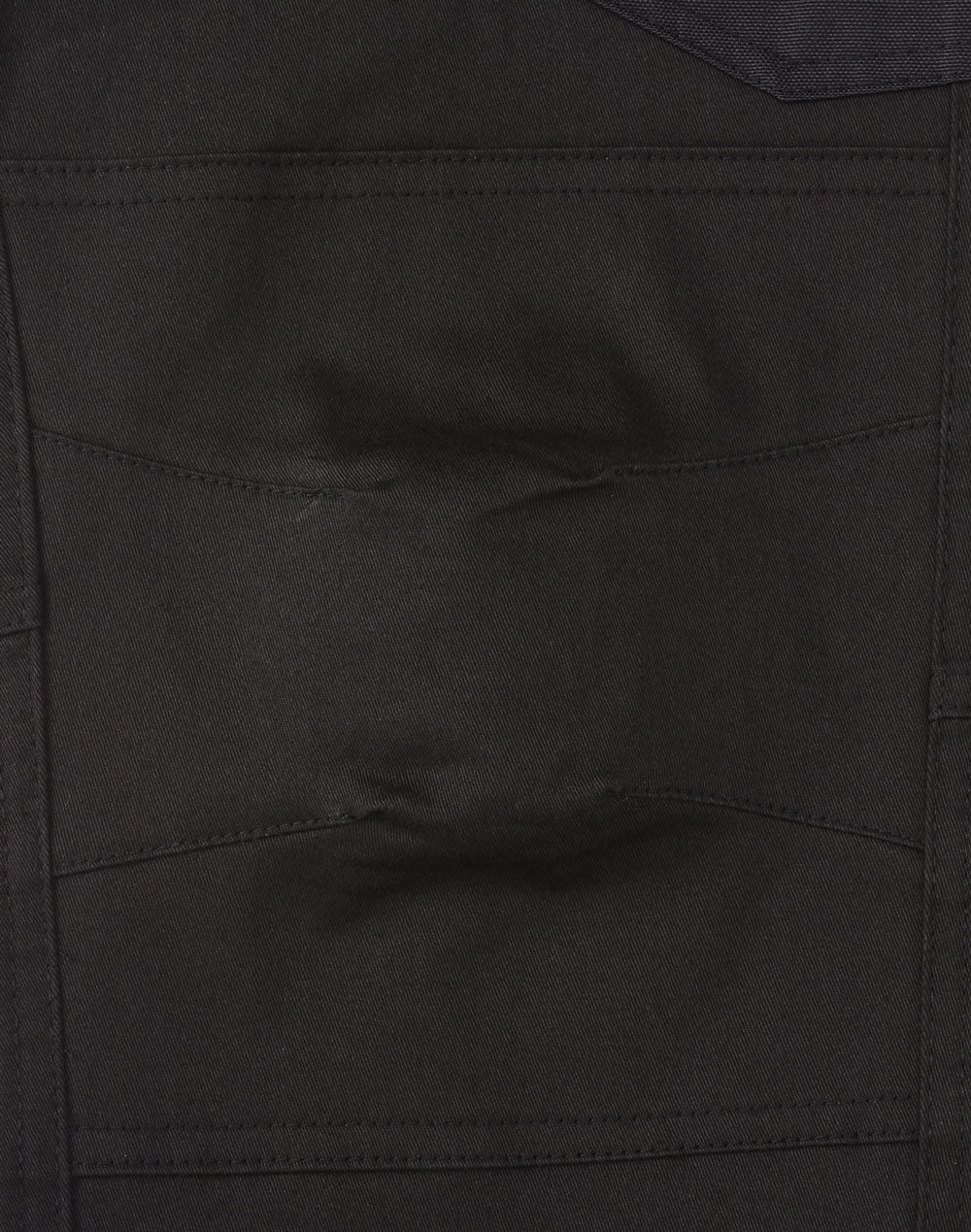 SWP28 UNISEX COTTON STRETCH DRILL CUFFED WORK PANTS - BLACK