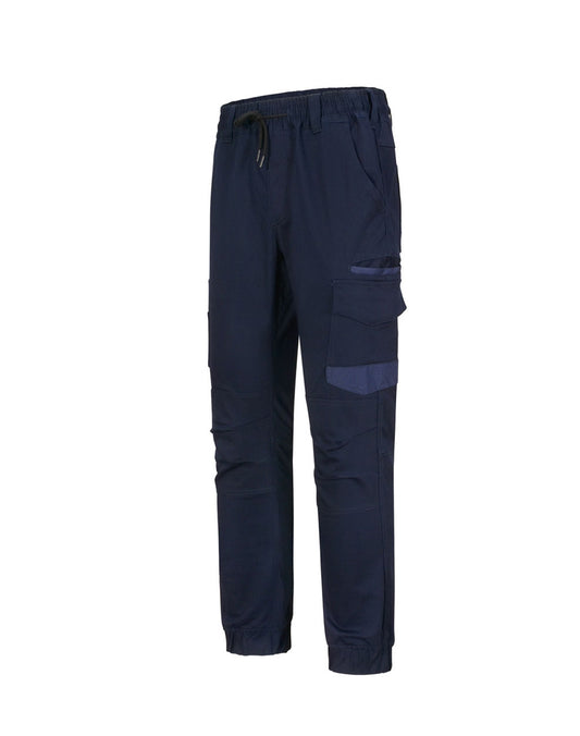 SWP28 UNISEX COTTON STRETCH DRILL CUFFED WORK PANTS - NAVY